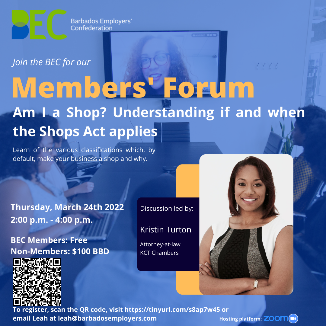 Am I a Shop – BEC Members’ Forum – 24th March 2022