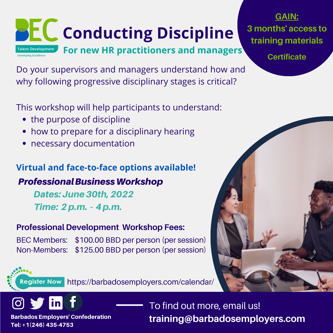Conducting Discipline June 30th