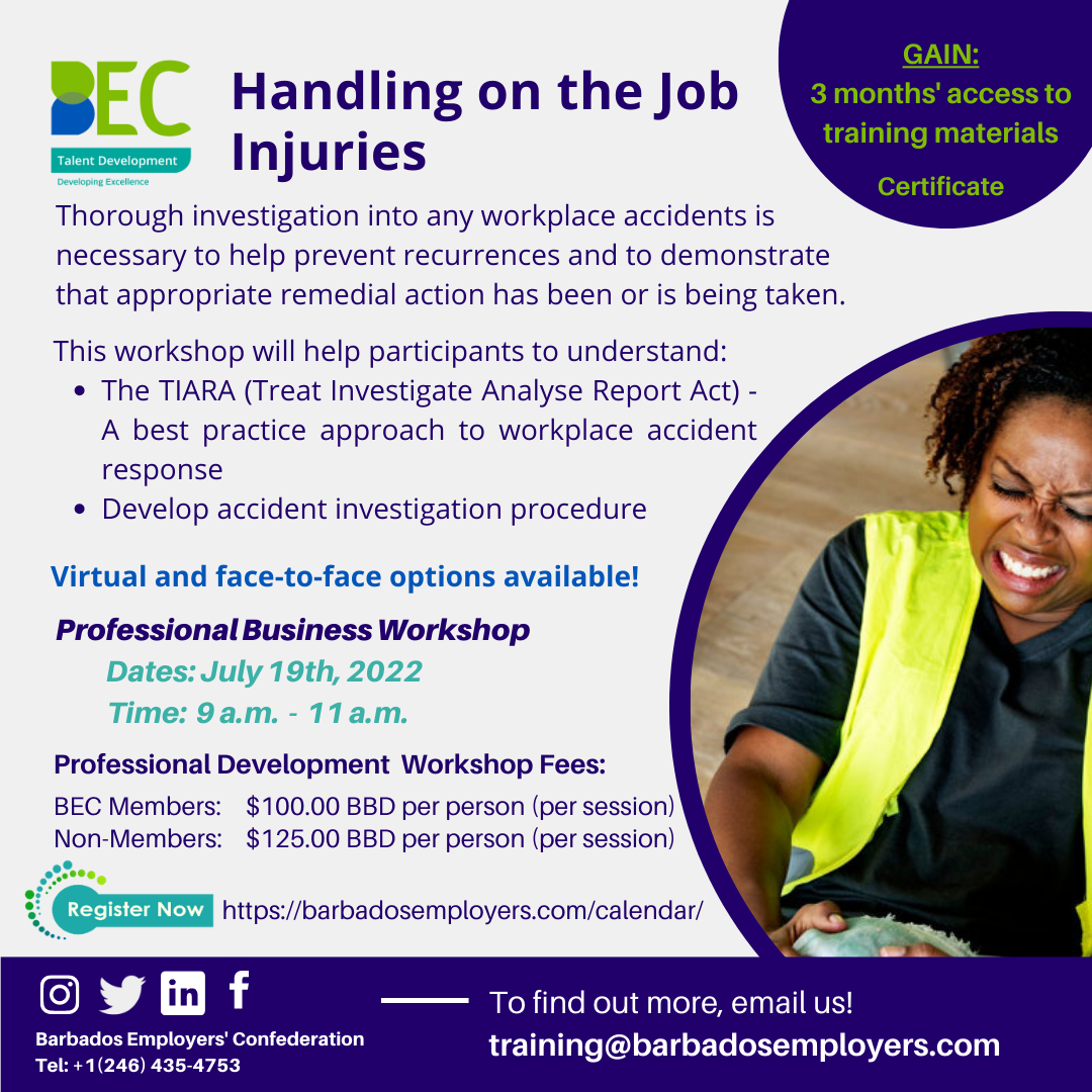On the Job Injuries Flyer Updated