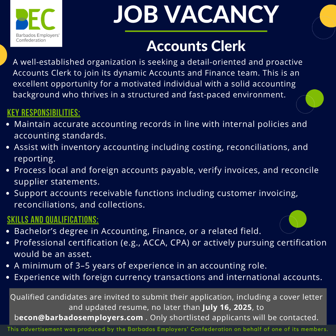 Accounts Clerk