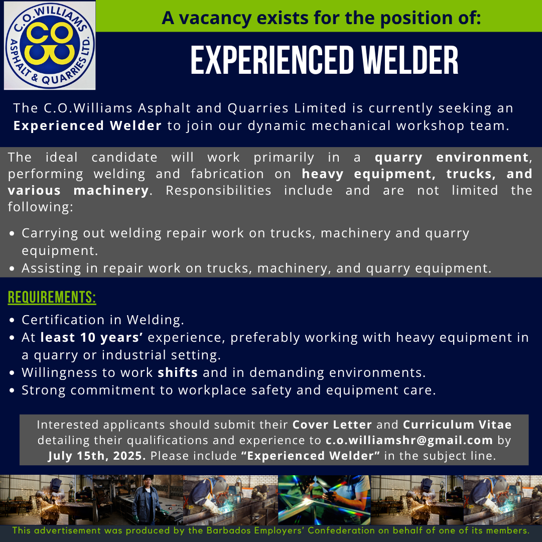 Experienced Welder