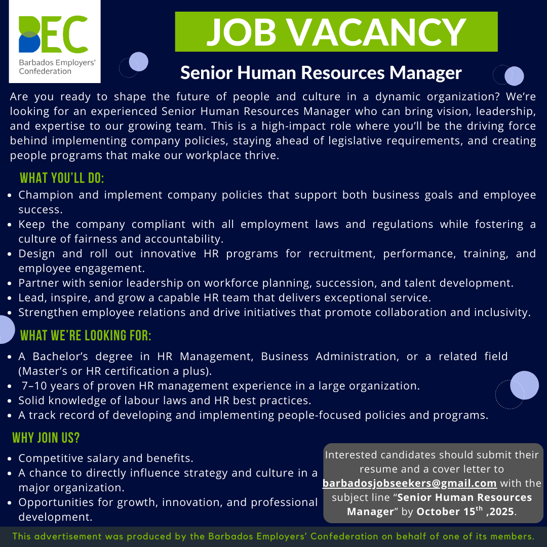 Senior Human Resources Manager